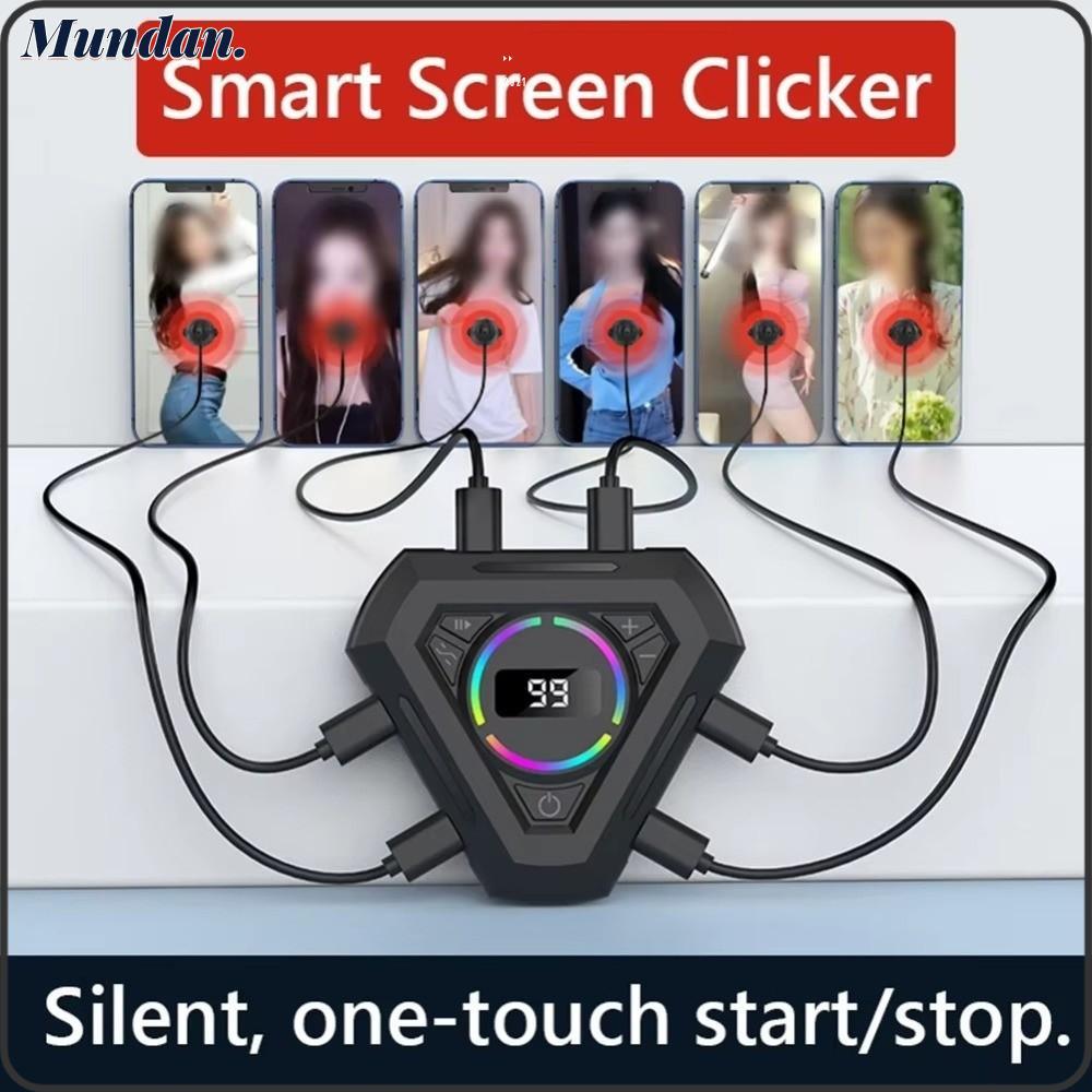 MUNDAN Electric Auto Page Turner, Mini ABS Auto Screen Clicker, Fast Clicker อินเทอร์เฟซ USB ทางกายภ