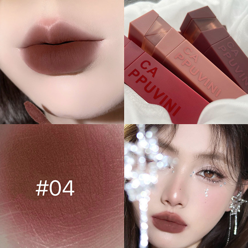 CJ Cloudy Lip Mud Matte Velvet White Lip Gloss Matte Red Brown Silky Non-stuck Lip Gloss