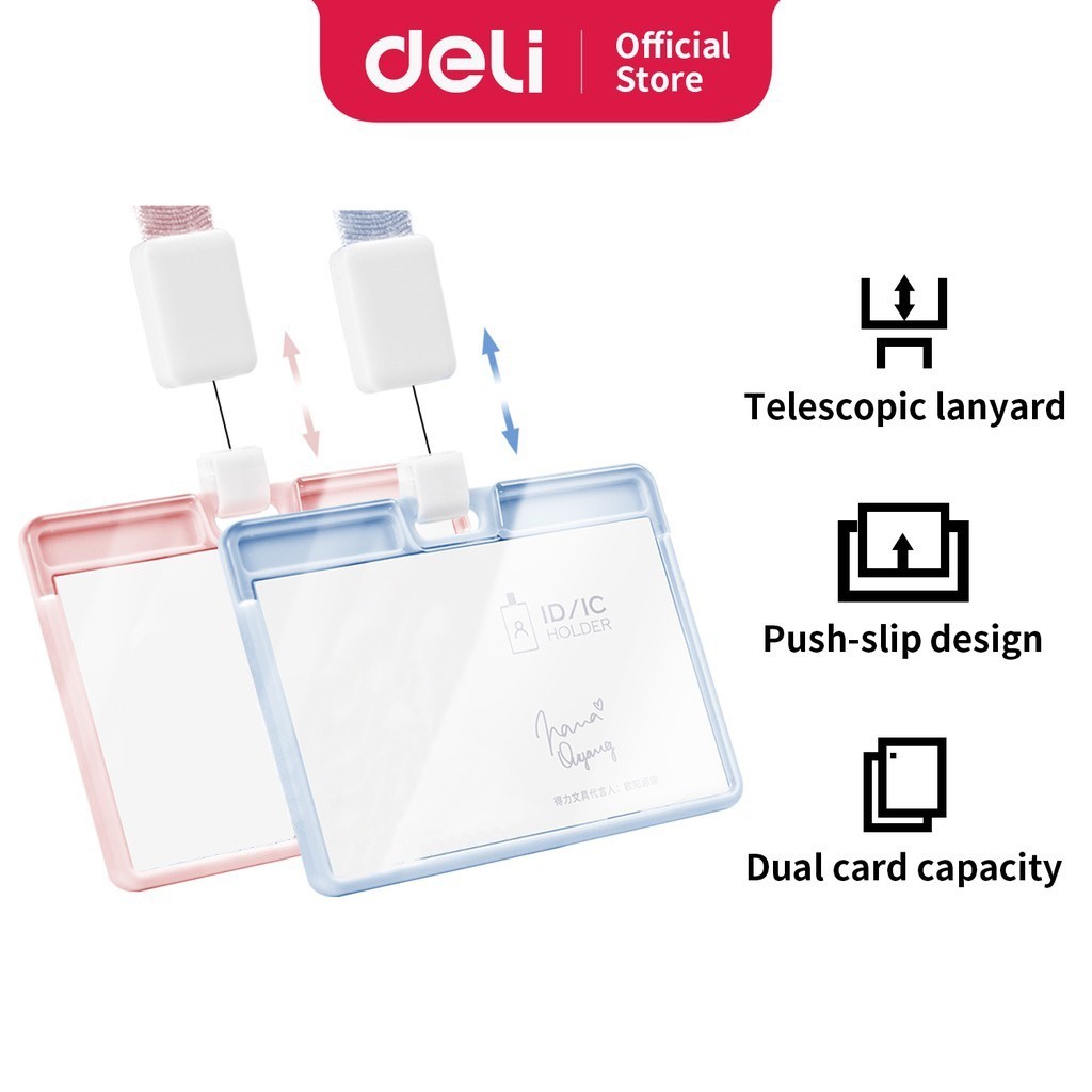 ที่เก็บเดลี่ OuYang Nana Series Name Badge Telescopic Lanyard Push-slip Design [Per Pcs] 64802