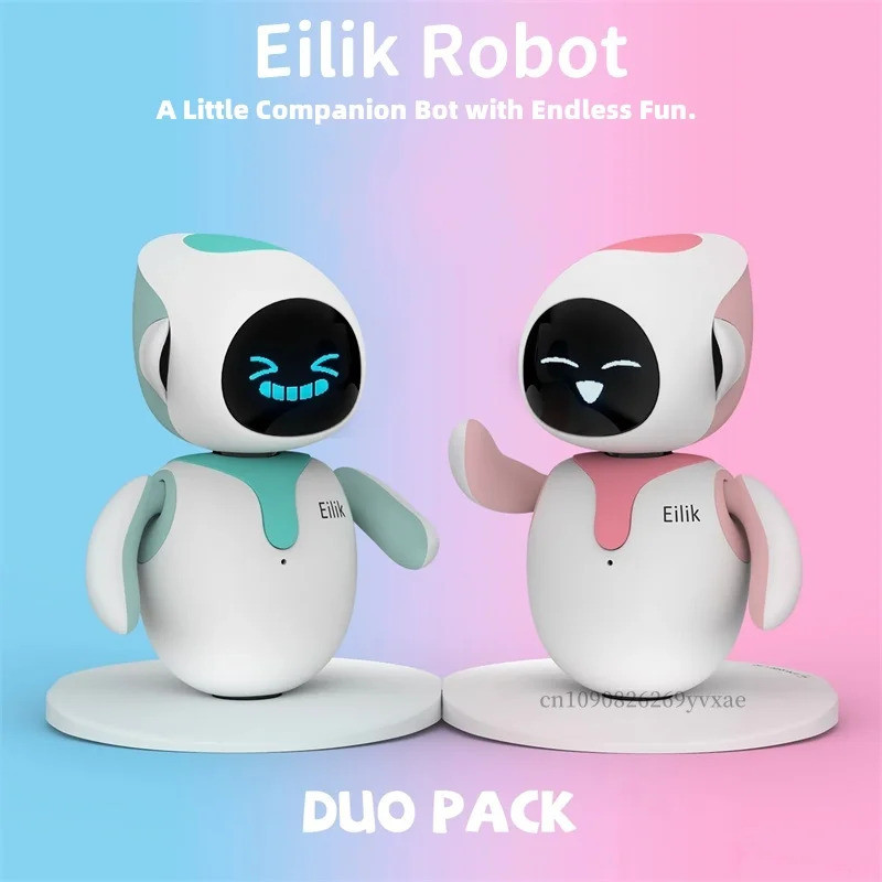 Duo Pack Eilik Smart Robot Ai หุ่นยนต์ปัญญาประดิษฐ์มาพร้อมกับน่ารักเด็กและผู้ใหญ่เดสก์ท็อป Ai สัตว์เ
