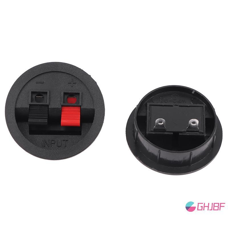 GHJBF] 2/5Pcs เชื่อม2-9A ลําโพง Terminal Board รอบ 2 ตําแหน่งฤดูใบไม้ผลิคลิป Binding Post Push Type 