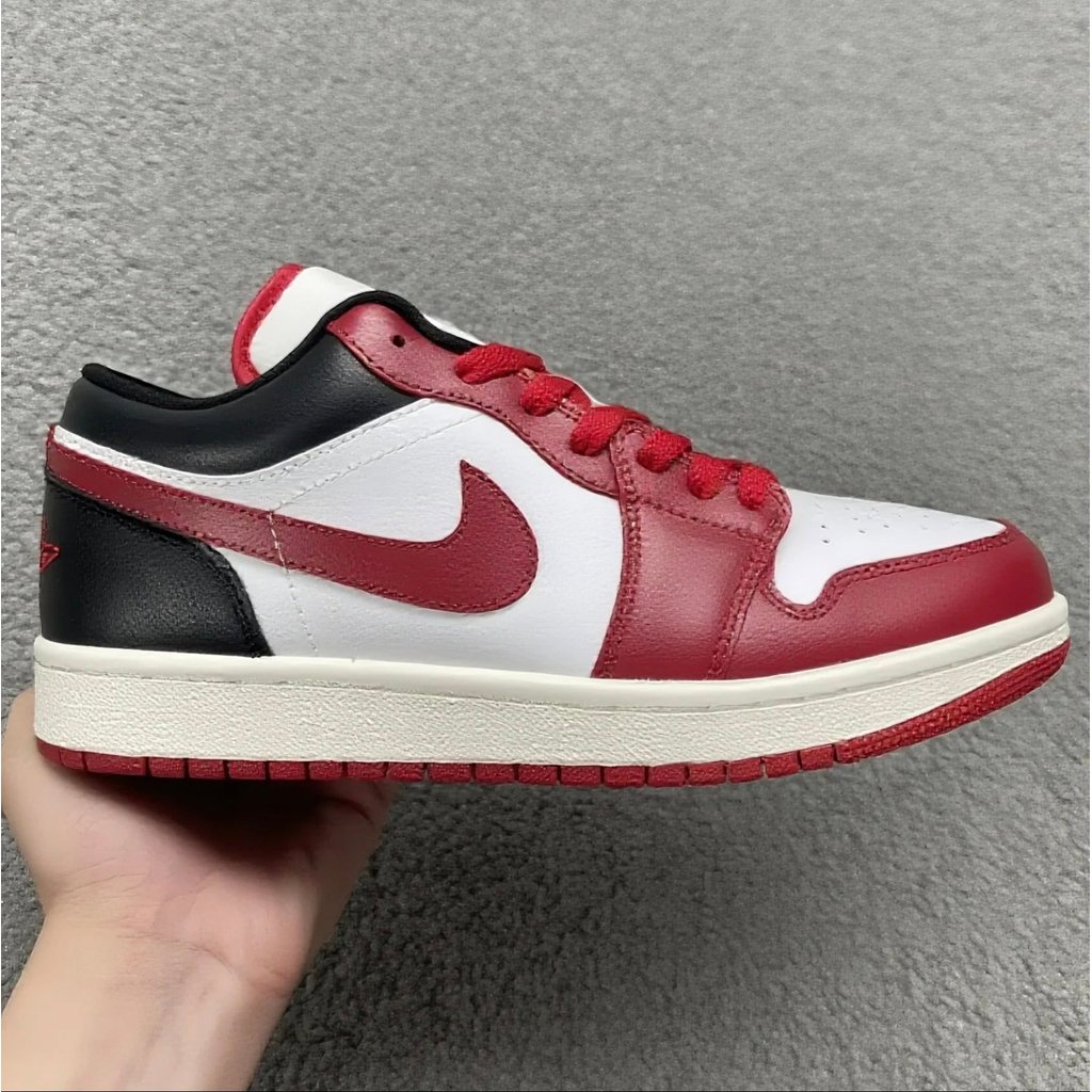 Nike/Nike Pure Original Version 1 Low Low Low-Top White Red Black Brand New Flowing Water Line ผลิต 