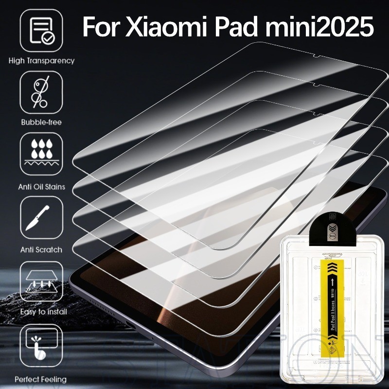 สําหรับ Xiaomi Mi Pad Mini 8.8 นิ้ว (2025) - กระจกนิรภัยป้องกันหน้าจอ - Full Coverage HD กระจกใส - 9H ฟิล์มป้องกันรอยขีดข่วน - ตัวป้องกันหน้าจอฟรีฝุ่น