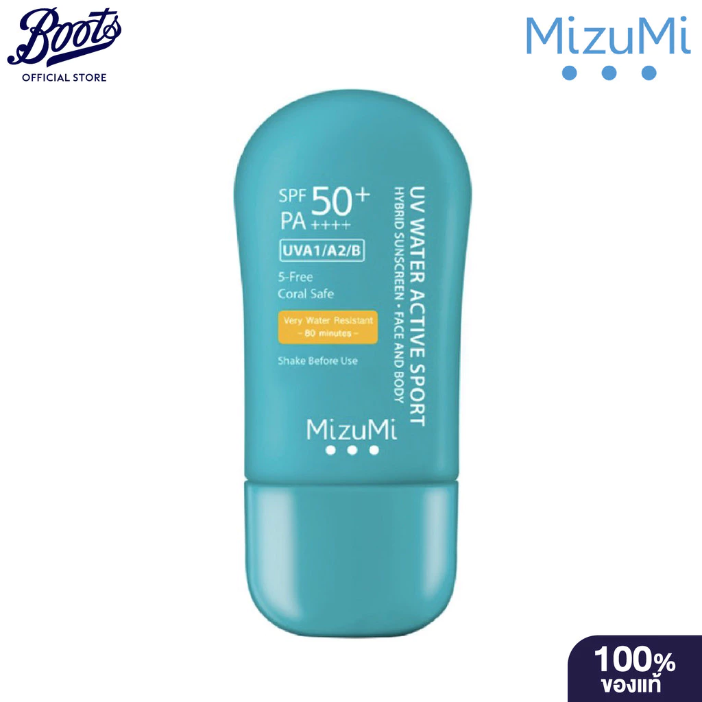 Mizumi UV Water Active Sport Face And Body Sunscreen SPF50+ PA++++ 40g มิซูมิ โลชั่นกันแดด