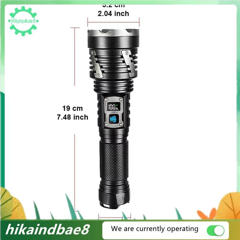 ไฟฉาย LED XHP360 พร้อมชาร์จ USB โดยใช้แบตเตอรี่ 26650 สำหรับแสงสว่างที่ทรงพลัง