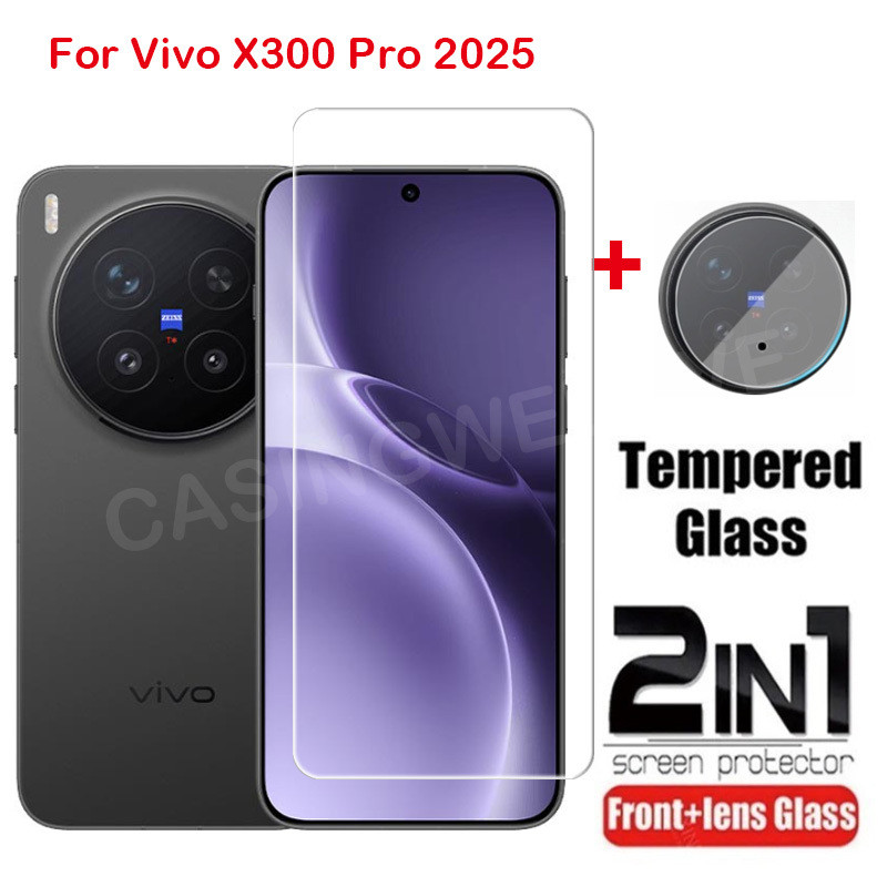สําหรับ Vivo X300 Pro 4G 5G 2025 กระจกนิรภัยคลุมทั้งหมดฟิล์มด้านหน้าป้องกันหน้าจอกลับกล้องเลนส์ป้องกันฟิล์ม