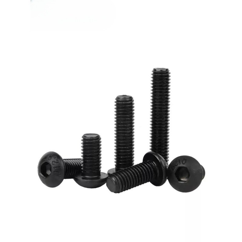 น็อต สกรู หัวจมกลม สีดำ เกรด 10.9 เกลียวมิล หยาบ M1.6-M5 / Button Head Hexagon Socket Machine Screw 1/4, 1/8, 3/16, 3/8, 5/16, 5/32 HN-MB-1 - รูปที่ 5