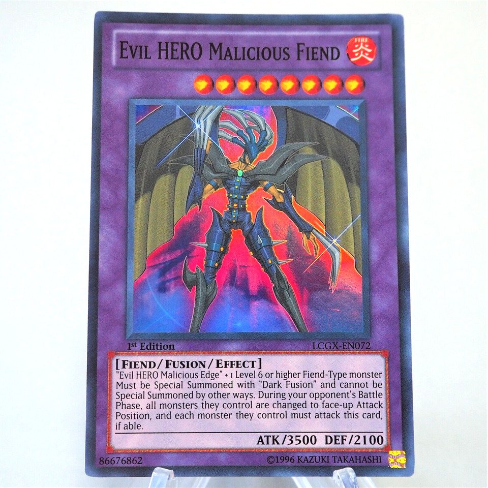 Yu-Gi-Oh Evil Hero Malicious Fiend 1st Edition LCGX-EN072 MINT English e821