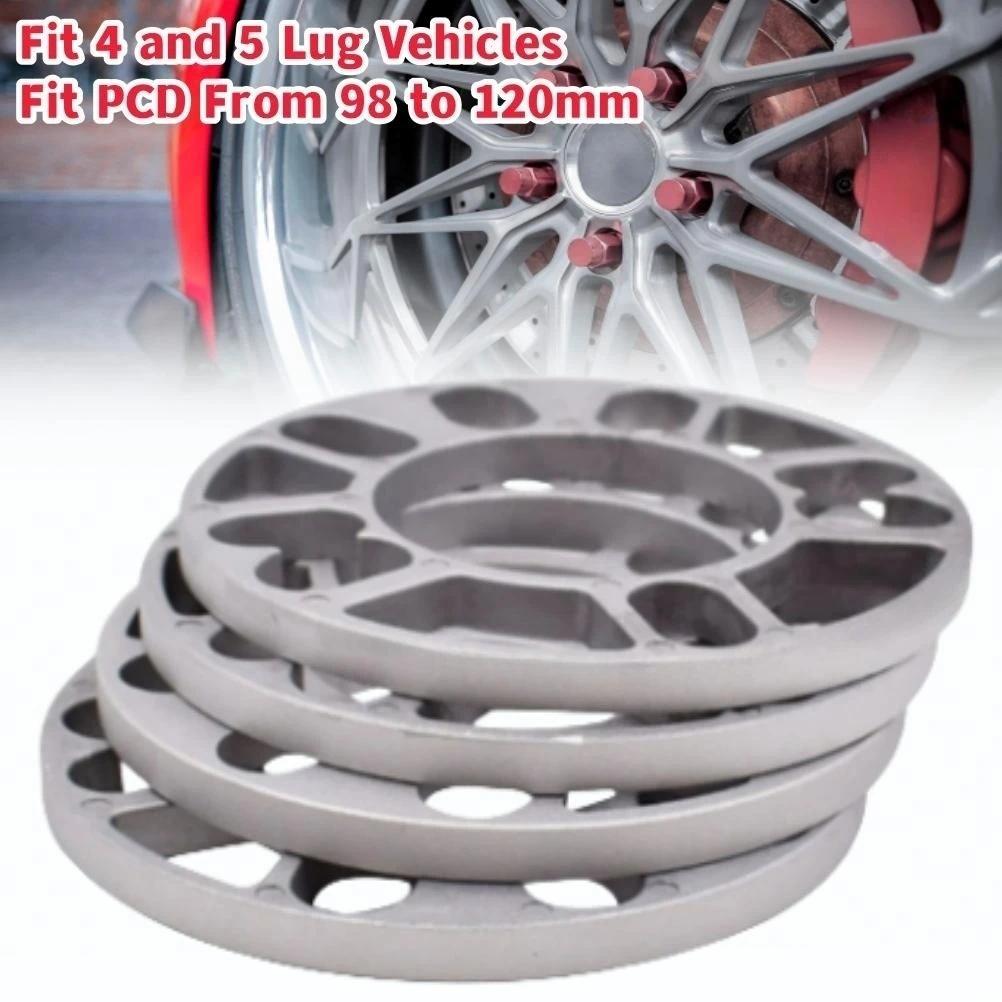 4 PC Universal 10 มม.อลูมิเนียมล้อ Spacers Shims แผ่นสําหรับ 4/5 ล้อ 4x100 4x108 4x114.3 5x100 5x108