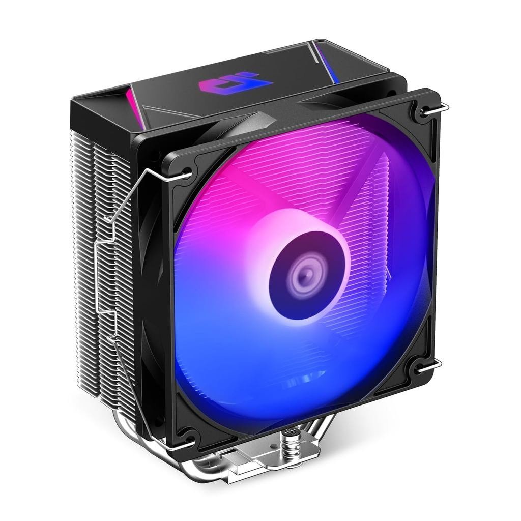 ID-COOLING Blitz X4 CPU Air Cooler Vibrant แสงผลบนฝาครอบด้านบนและพัดลม 4 ความร้อน 120x120x25 มม.พัดล