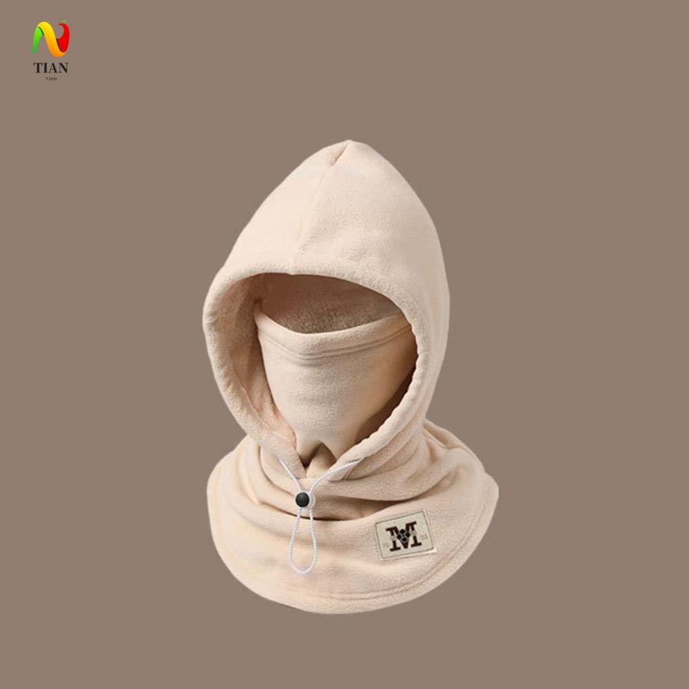 INQUIRY IMPACT Hooded คอ, Drawstring Cold-proof ขนแกะ Balaclava หมวก, Casual คออุ่นหู Protector ความ