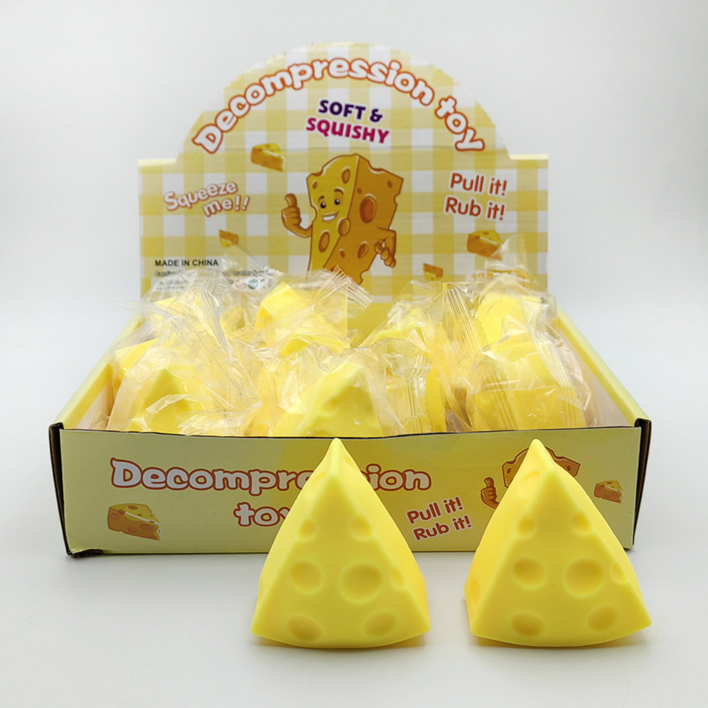 Decompression Cute Cheese Cheese Pinch Music Novelty Cheese Decompression Vent Ball Batch
