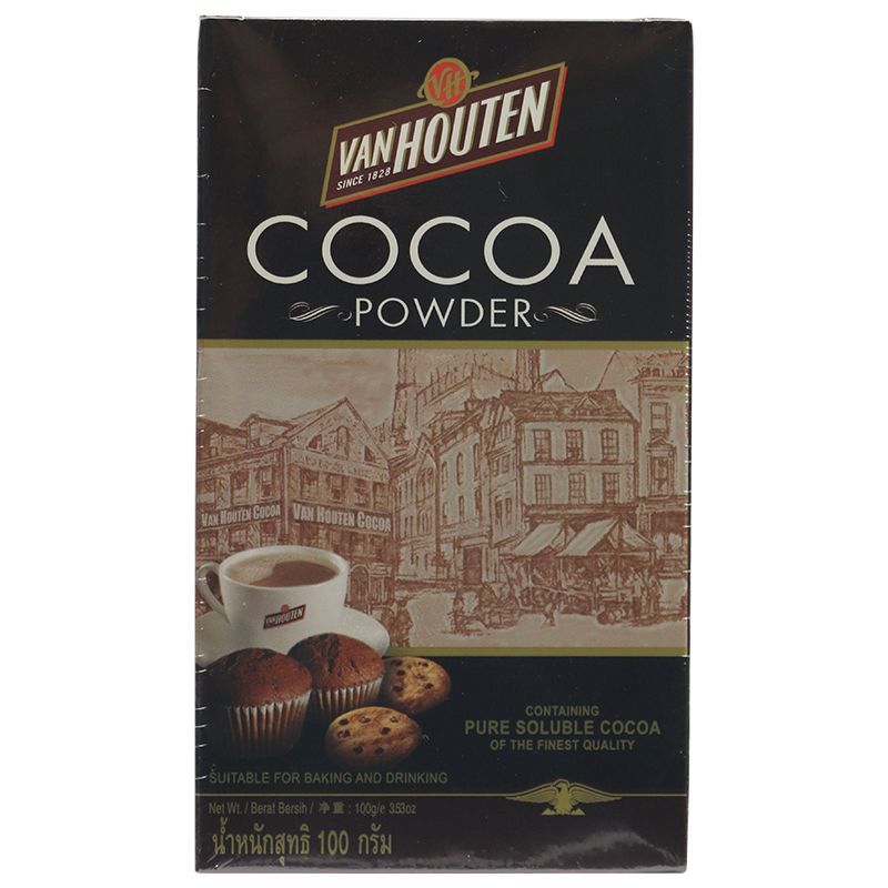 แวนฮูเต็นโกโก้ผง 100กรัม Van Houten Cocoa Powder 100g. [หมายเลขบาร์โค้ด 8991001400284]