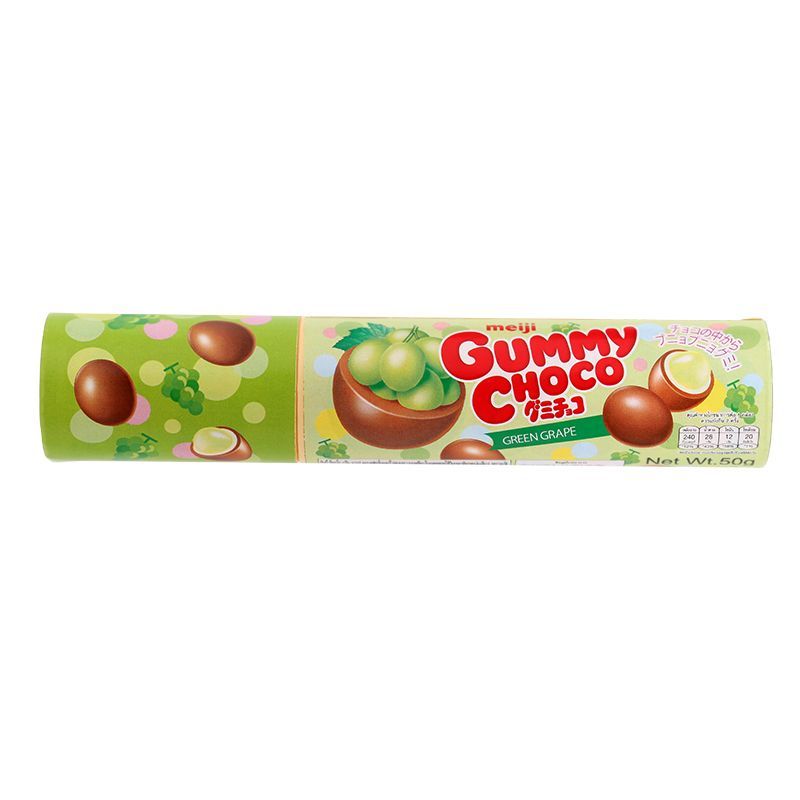 เมจิกัมมี่มูสแคตเคลือบช็อกโกแลต 50กรัม Meiji Gummy Muscat Chocolate 50g. [หมายเลขบาร์โค้ด 6940996703315 ]
