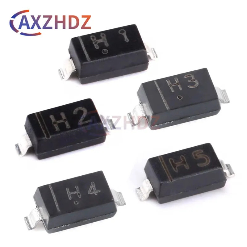 100PCS MMSZ5241B H1 11V MMSZ5242B H2 12V MMSZ5243B H3 13V MMSZ5244B H4 14V MMSZ5 15V T1G ชิป SMD ไดโ