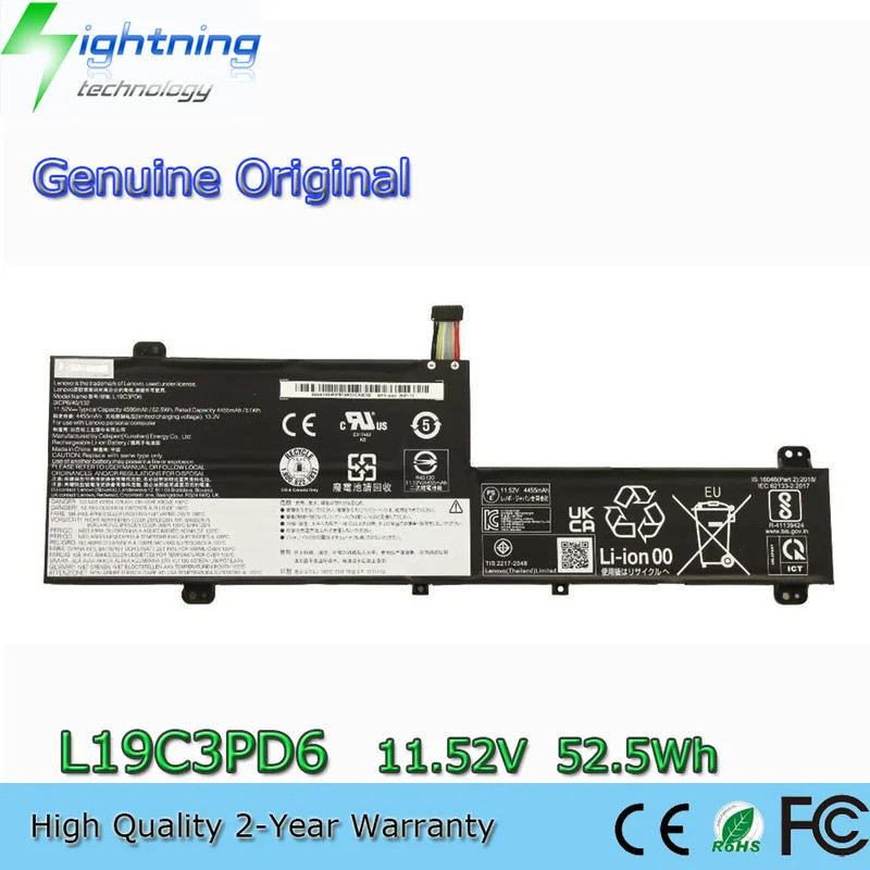 L19L3PD6 L19C3PD6 L19M3PD6 L19D3PD6 แบตเตอรี่สําหรับ Lenovo Flex 5-15IIL05