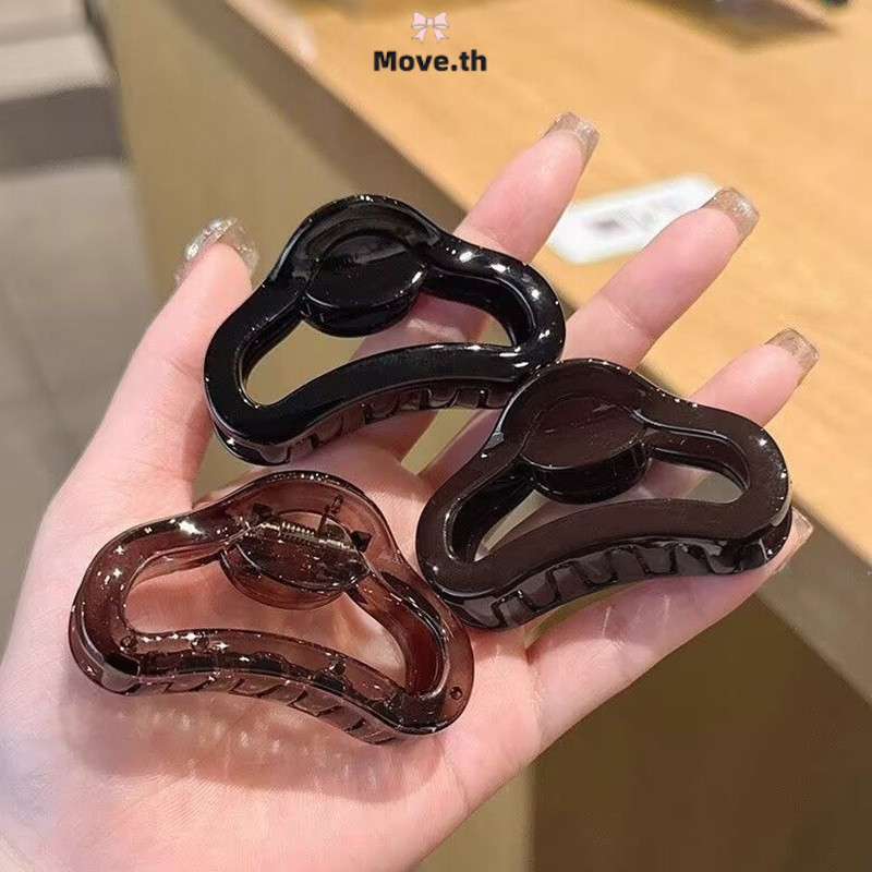 ในไทย-พร้อมส่ง คลิปหนีบผมทรงกรงเล็บ สไตล์ฝรั่งเศส วินเทจ กลวง ลายเมฆ ละเอียดอ่อน สำหรับมวยผม ทันสมัย-Move