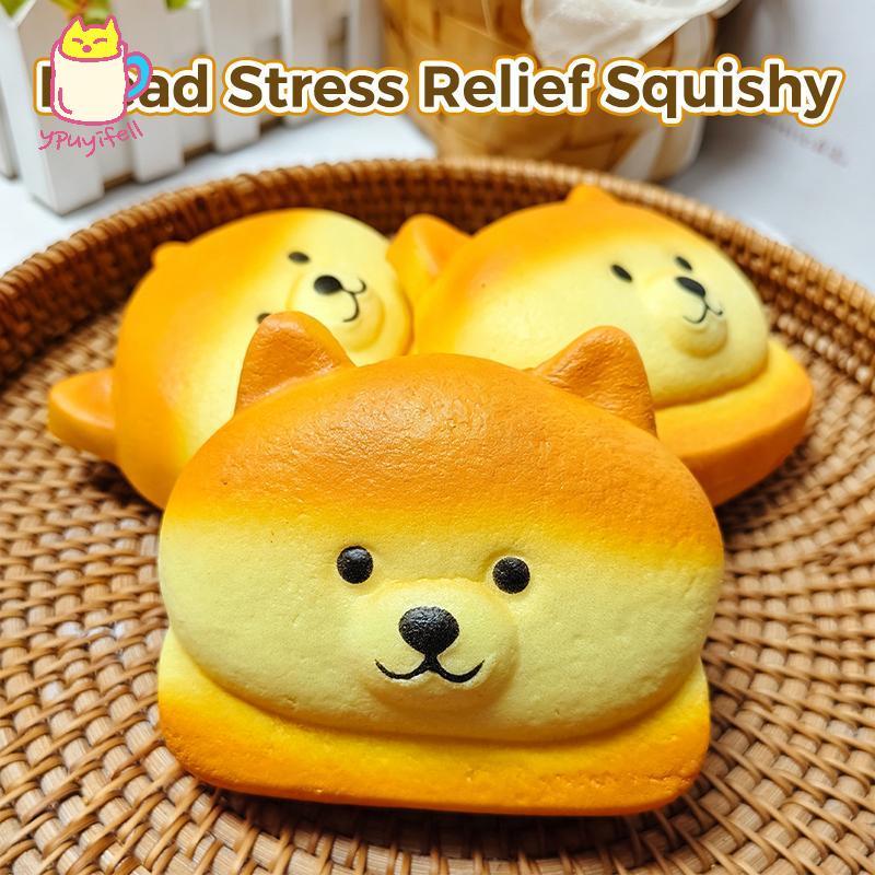 [YPU] ที่สมจริงรูปปลอมขนมปัง Squishy Slow Rising ของเล่นนุ่มความเครียดบรรเทา Sensory ของเล่นสําหรับร้านอาหารตกแต่งเด็ก Goodie Bag Fillers ham Shrin combed