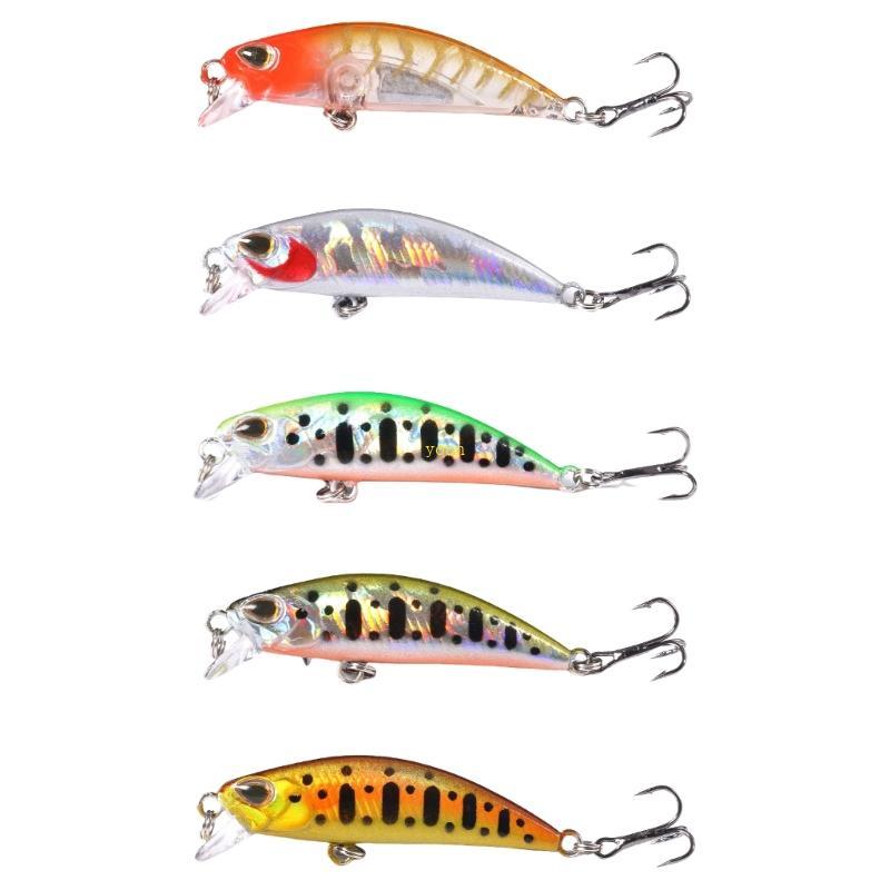 Youn 5 ชิ้นเหยื่อตกปลา Crankbait Wobbler Topwaters ประดิษฐ์ Hard เหยื่อ Topwaters ประดิษฐ์ Wobbler S