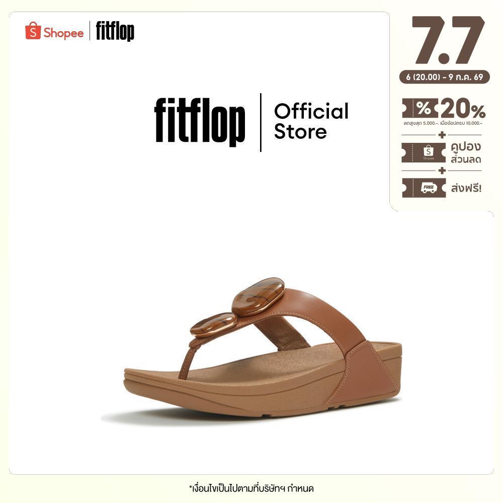 FITFLOP LULU MARBLED-STONE T/P รองเท้าแตะแบบหูหนีบผู้หญิง รุ่น A4T-001 สี BLACK