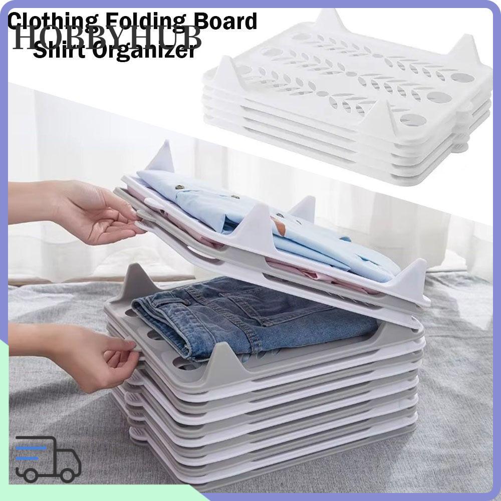 HOBBYHUB ที่เก็บเสื้อ, Simple White T เสื้อโฟลเดอร์, Dividers Stackable พลาสติกตู้เสื้อผ้า Home