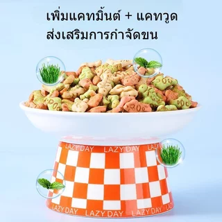 ขนมแมวหญ้าแมวฟรีซดราย คุกกี้มิ้นต์ Digestive Hairball Support ของว่างจากธรรมชาติ 1000g