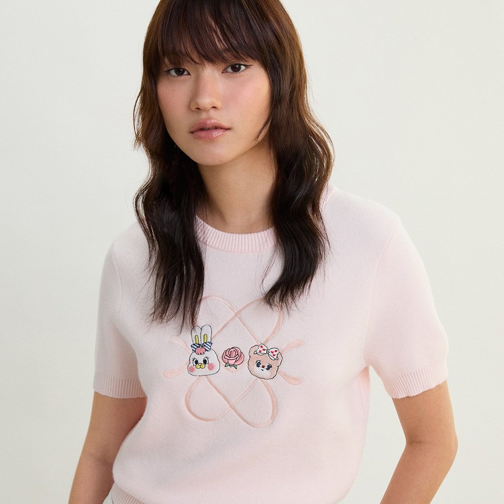 [Pomelo] Pomelo. x MOMOREI เสื้อถัก / Pomelo. x MOMOREI Graphic Knit Top
