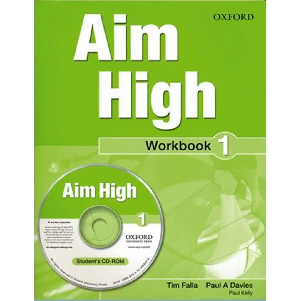Bundanjai (หนังสือ) Aim High 1 : Workbook +CD (P)