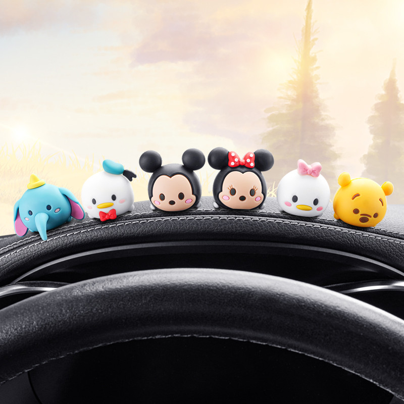 Disney Songsong Series ตกแต่งรถน่ารักการ์ตูนตุ๊กตาภายใน Creative Office อุปกรณ์ตกแต่งบ้าน