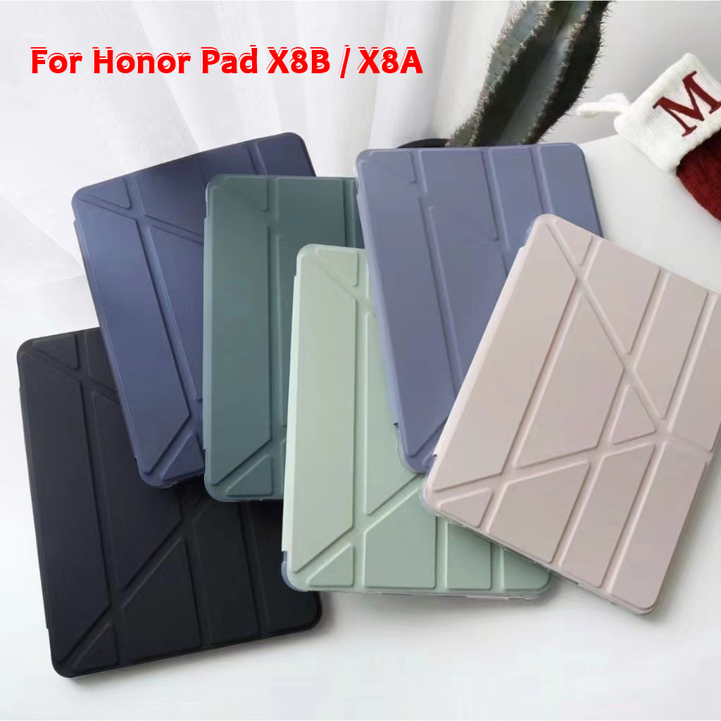 เคสพับจีบ พับY สีพาสเทล สำหรับ Honor Pad X8A / X8B / X7 (11inch) PadX7/PadX8A/PadX8B ใส่ปากกาได้ 020