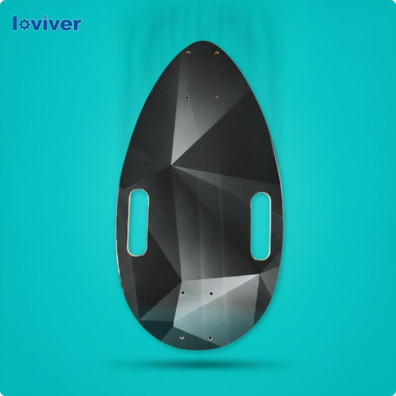 [Loviver] Mini Skateboard Deck Pre Drilled Teardrop Skateboard Deck พกพาใบตอง