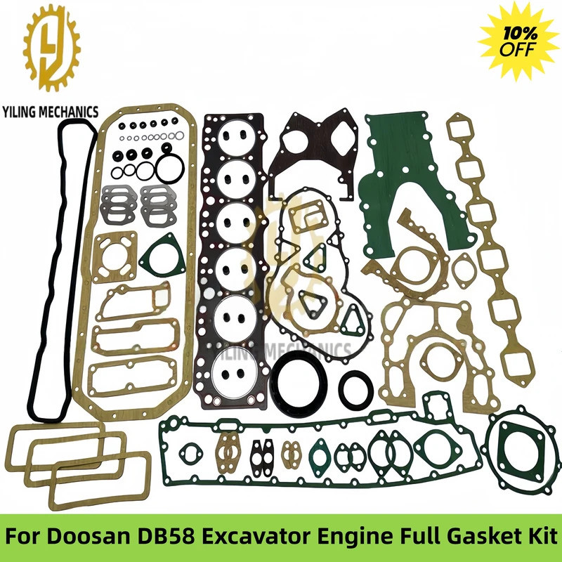 DH130 DH150 DH215 DH220 ชุดปะเก็นเต็มรูปแบบ DB58T DB58 DB58TIS สําหรับ DAEWOO DOOOSAN รถขุด