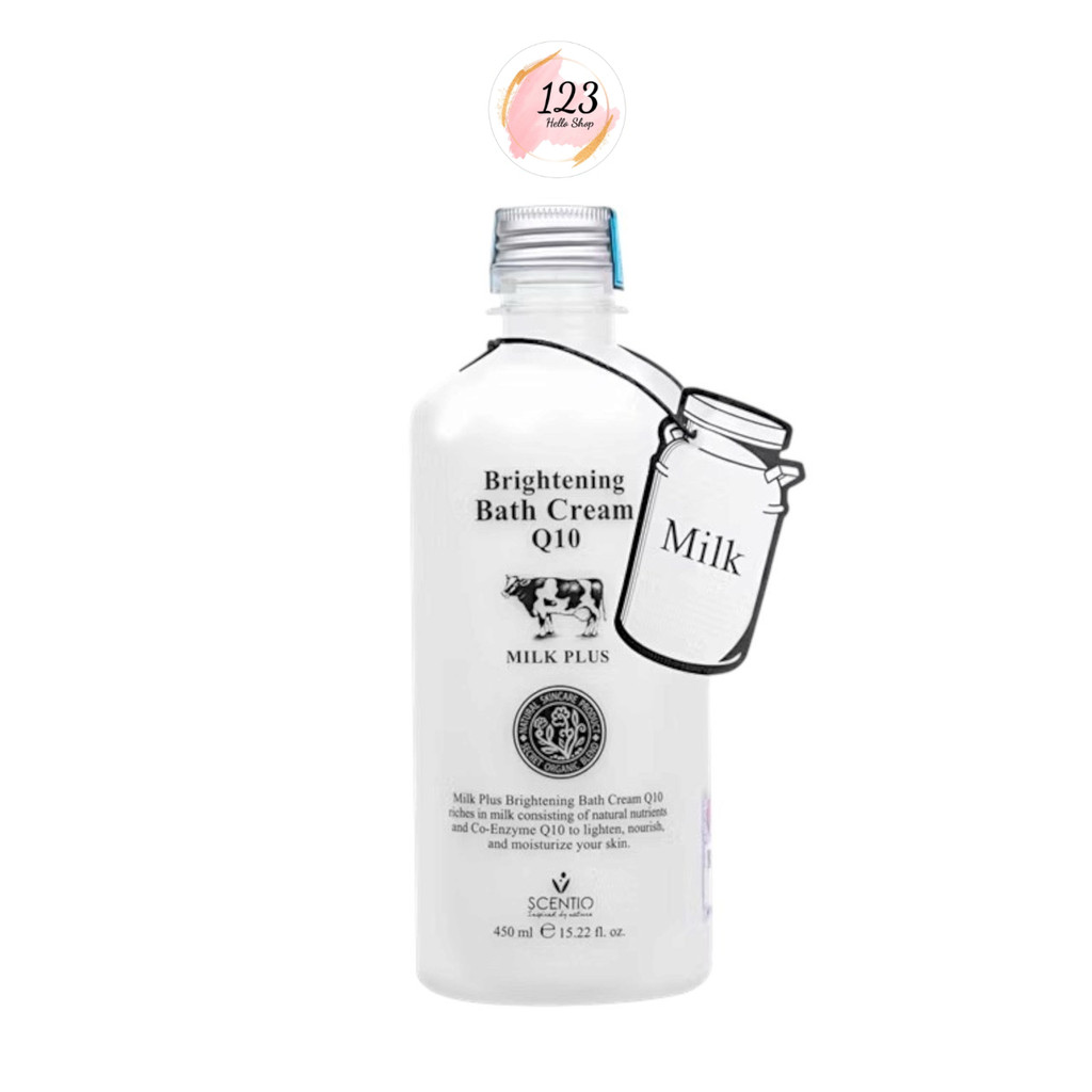 Beauty Buffet Scentio Milk Plus Whitening Milk Bath Cream ครีมอาบน้ำนม 450 มล. ✨