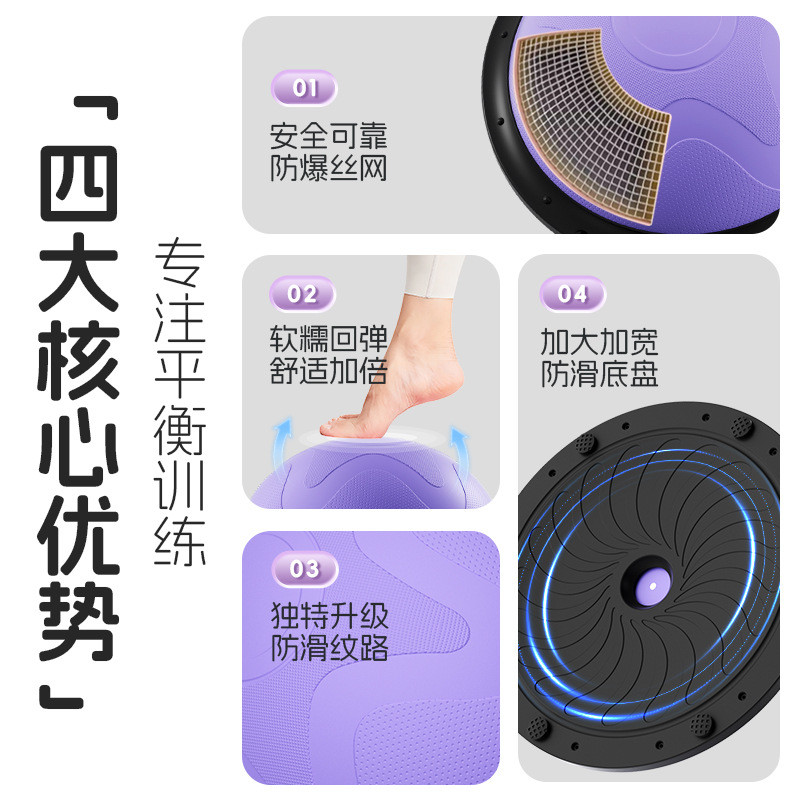 Cross-Border Wave Speed Ball ครึ่งวงกลม Balance Ball พิลาทิสฟิตเนสซีกโลก Core Training Yoga Ball Yog