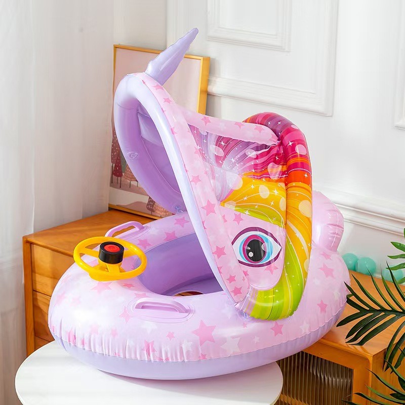 Sun-shading children's swimming ring, baby seat ring, infant underarm seat boat13Years Old6Over 1 mo