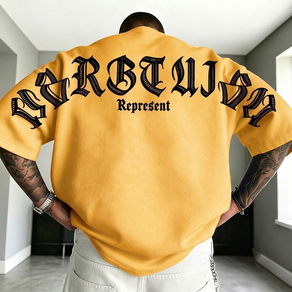 Top.basic🔥เสื้อยืด oversize unisex สตรีทแฟชั่น โคตรนุ่ม เสื้อ cotton  ไม่หดตัวลาย เสื้อไม่ยับ ลาย "Represent"【COD】