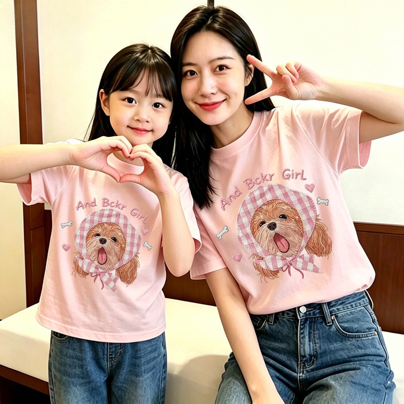 🔥พร้อมส่ง&COD🔥RINA STUDIO🔥ชุดครอบครัวเสื้อยืดฤดูร้อน นุ่มใส่ มีไซซ์ผู้ใหญ่เด็ก เสื้อคู่พ่อแม่ลูก ปี2026#07