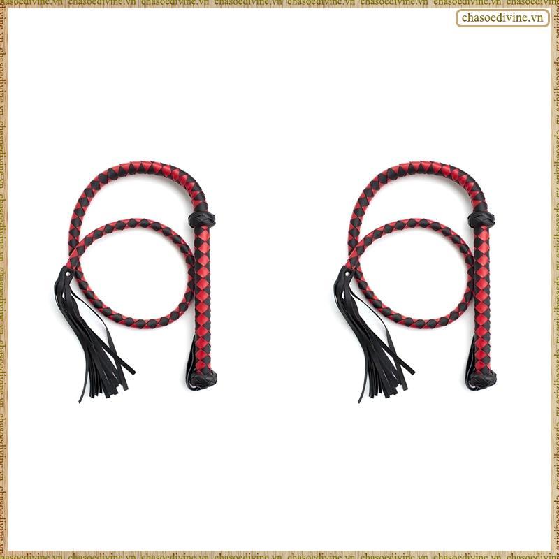 [KYGX] 2X Horse Red Whip Horse Whip Riding Crop Equesteen Faux Leather อุปกรณ์ม้า Training Horse Whi
