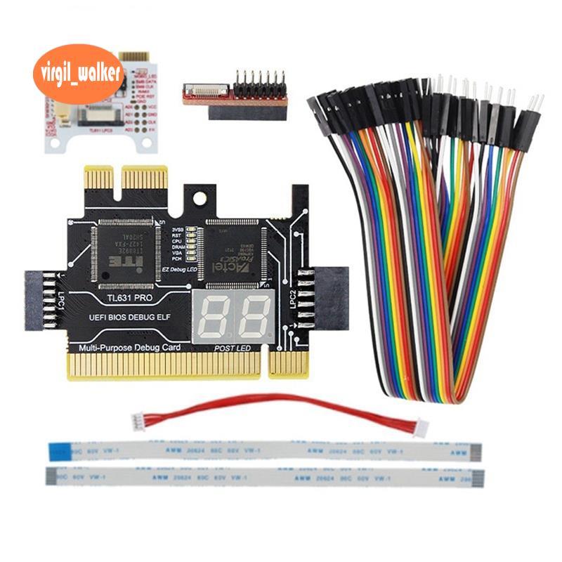 TL631 Pro LPC-DEBUG การ์ดวินิจฉัยการ์ดวินิจฉัย PCI PCI-E Mini PCI-E เมนบอร์ดมัลติฟังก์ชั่น
