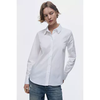 H&M(เอชแอนด์เอ็ม) เสื้อเชิ้ตผ้าคอตตอนผสม Women Cotton-blend shirt 0932278_4