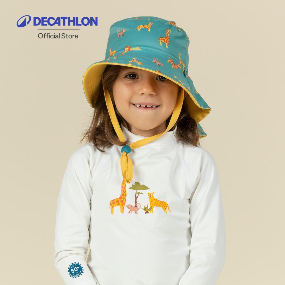 Decathlon Baby Reversible UV-Protection Hat หมวกป้องกันรังสียูวีใส่ได้สองด้านสำหรับเด็ก - Blue