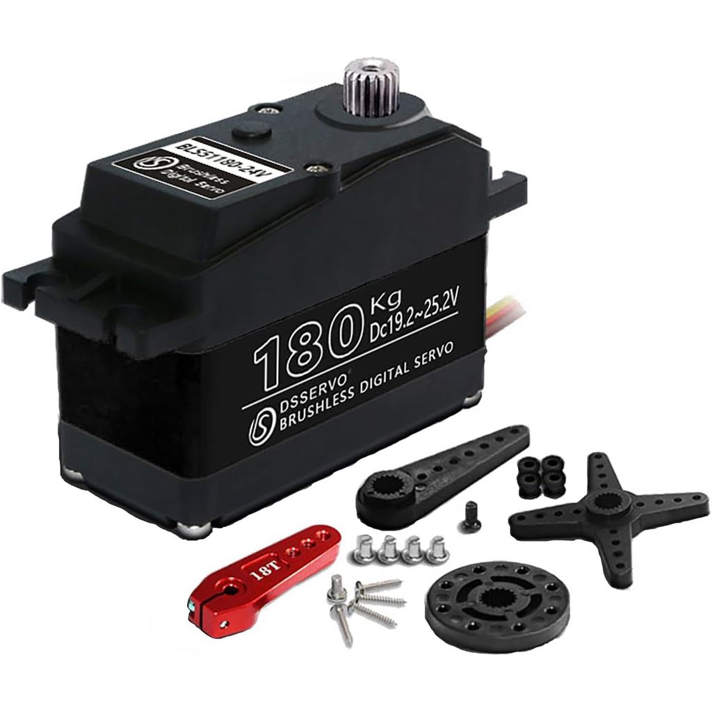 180KG โลหะ Brushless Digital Servo กันน้ํา IP67 สําหรับ 1/5 Redcat HPI Baja 5B SS 24V RC Servo รถ LO