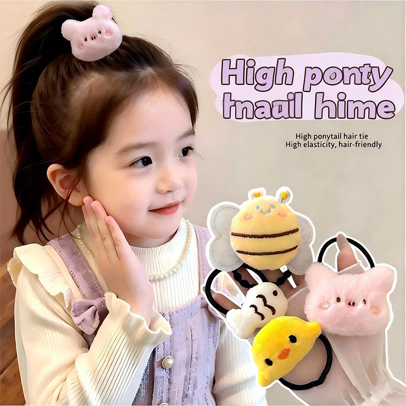 น่ารัก ผสมการ์ตูนตุ๊กตาวงผม,ปุยเจี๊ยบหมูช้างปลาหมึกปลาลายจุดโบว์ผูกผมยืดหยุ่น,หวานทุกวันหางม้าอุปกรณ์ผมสําหรับสาวๆ