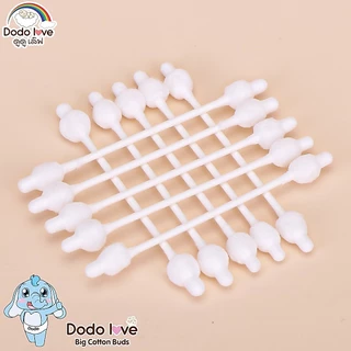 DODOLOVE สำลีก้านกระดาษ หัวใหญ่ 110 ก้าน คอตตอนบัตหัวใหญ่