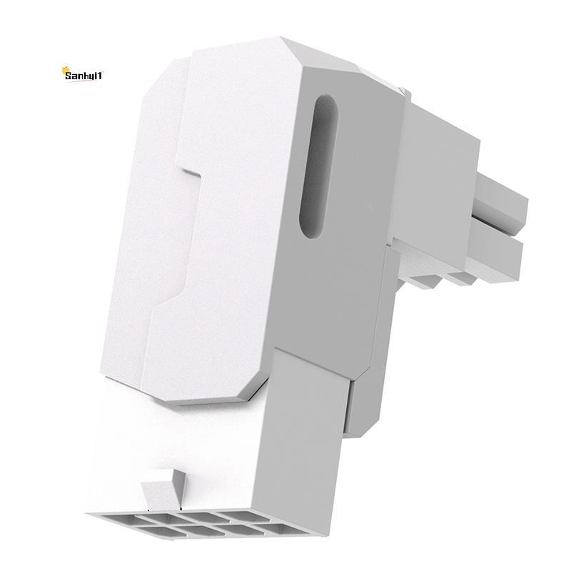 8-Pin PCIe GPU Power Adapter 90 องศามุม Power Adapter Connector สําหรับเดสก์ท็อปกราฟิกการ์ดสีขาว RVS