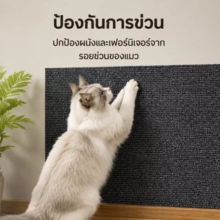 COD พรมลับเล็บแมว ที่ฝนเล็บ ป้องกันรอยขีดข่วน มีกาวในตัว แผ่นลับเล็บแมว สำหรับรองเฟอร์นิเจอร์ มีทั้งหมด 4 ขนาด