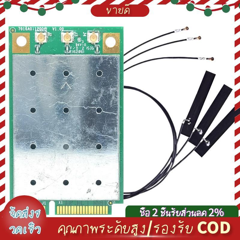 QCA9880 WLE900VX WIFI Card + 3XAntenna 1300Mbps 5Ghz Mini PCIE ไร้สาย WiFi อะแดปเตอร์โมดูลสําหรับ Wi