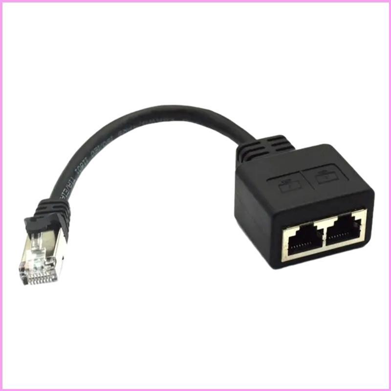 INF RJ45 Ethernet Cable Splitter เครือข่ายอะแดปเตอร์สาย Ethernet Splitter 1 ถึง 2 สําหรับ LAN Ethern
