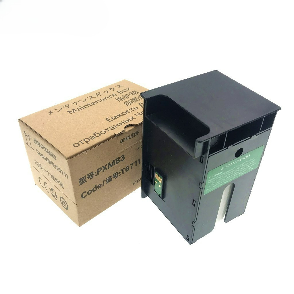 T6711 กล่องบํารุงรักษาสําหรับ Epson L1455 wf 3620 WF7611 wf 7710 T6711 ใช้งานร่วมกับ