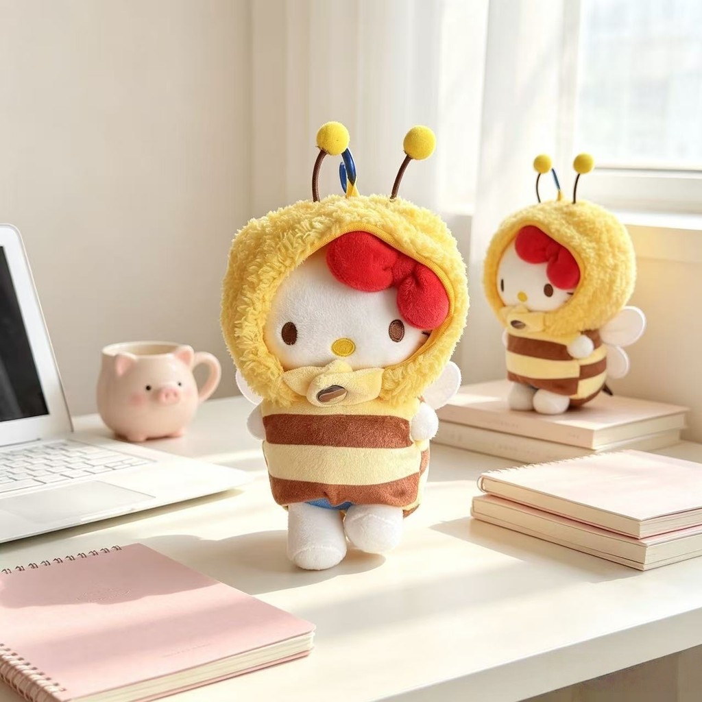 Cute Bee kitty Plush kt Cat Back Book Gift#7. 15al.xian#娃包挂件